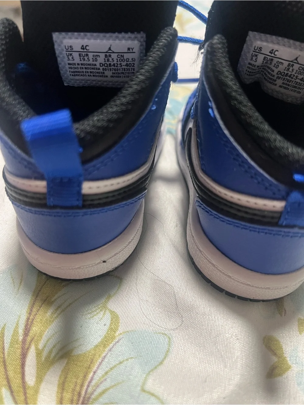 Kids Blue and Black High-Top Sneakers for Active Play